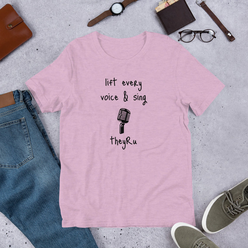 Lift Every Voice & Sing Microphone Graphic Unisex t-shirt