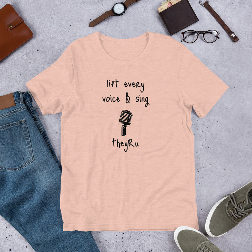 Lift Every Voice & Sing Microphone Graphic Unisex t-shirt
