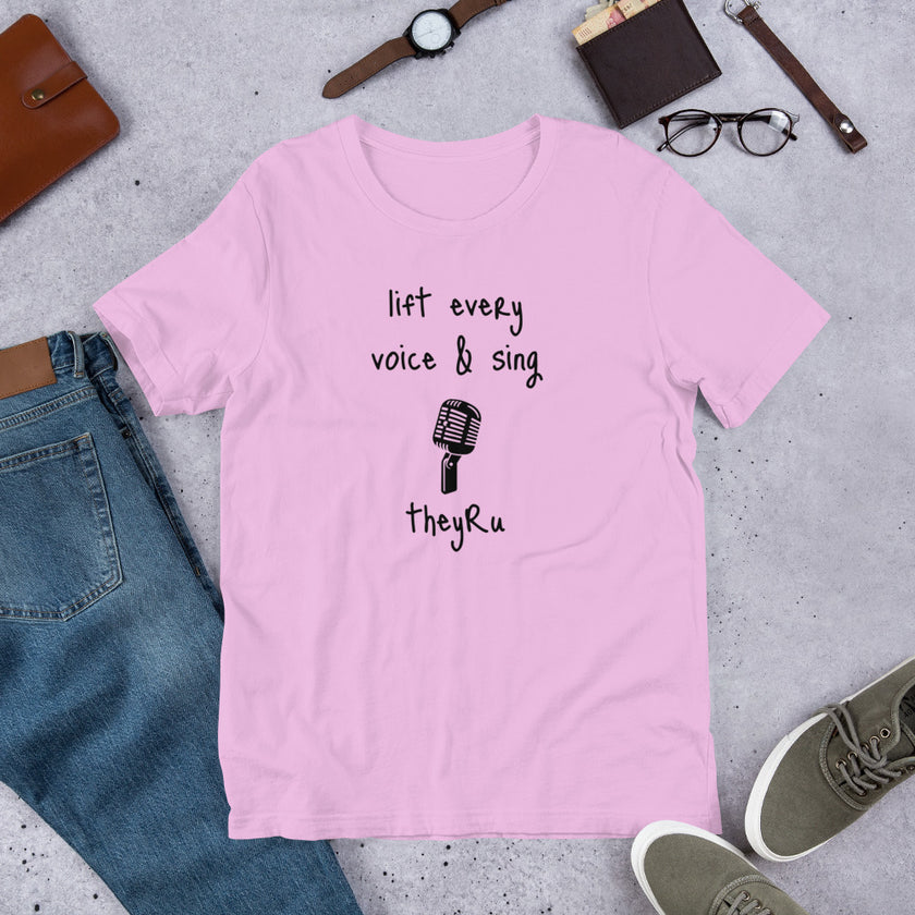 Lift Every Voice & Sing Microphone Graphic Unisex t-shirt