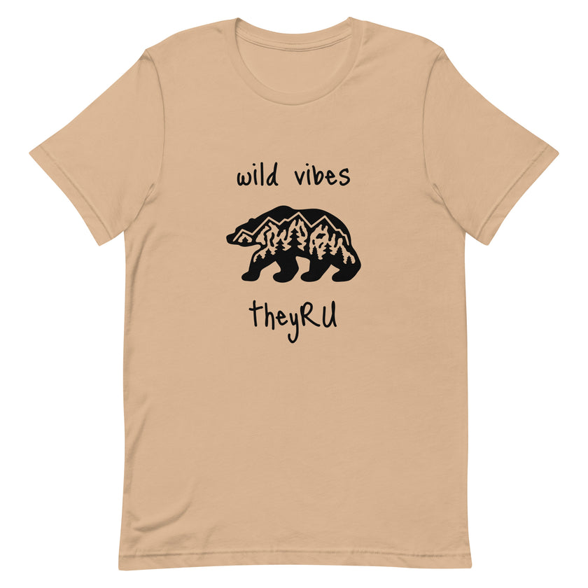 Wild Vibes Bear Graphic Unisex t-shirt