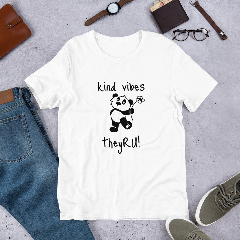 Kind Vibes Panda Graphic Unisex t-shirt