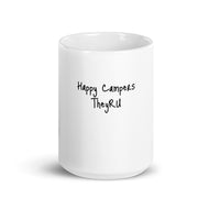 Happy Campers White glossy mug