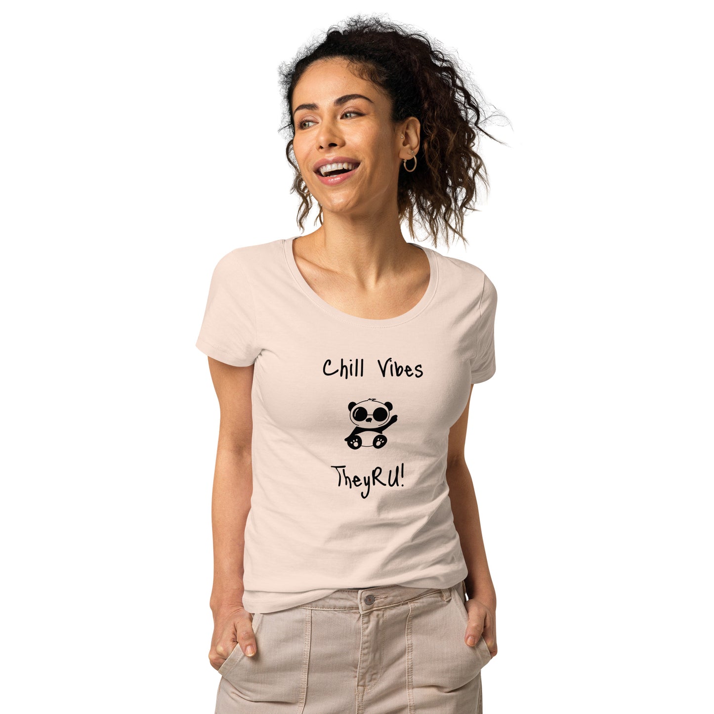 Chill Vibes Panda Graphic Women’s basic organic t-shirt
