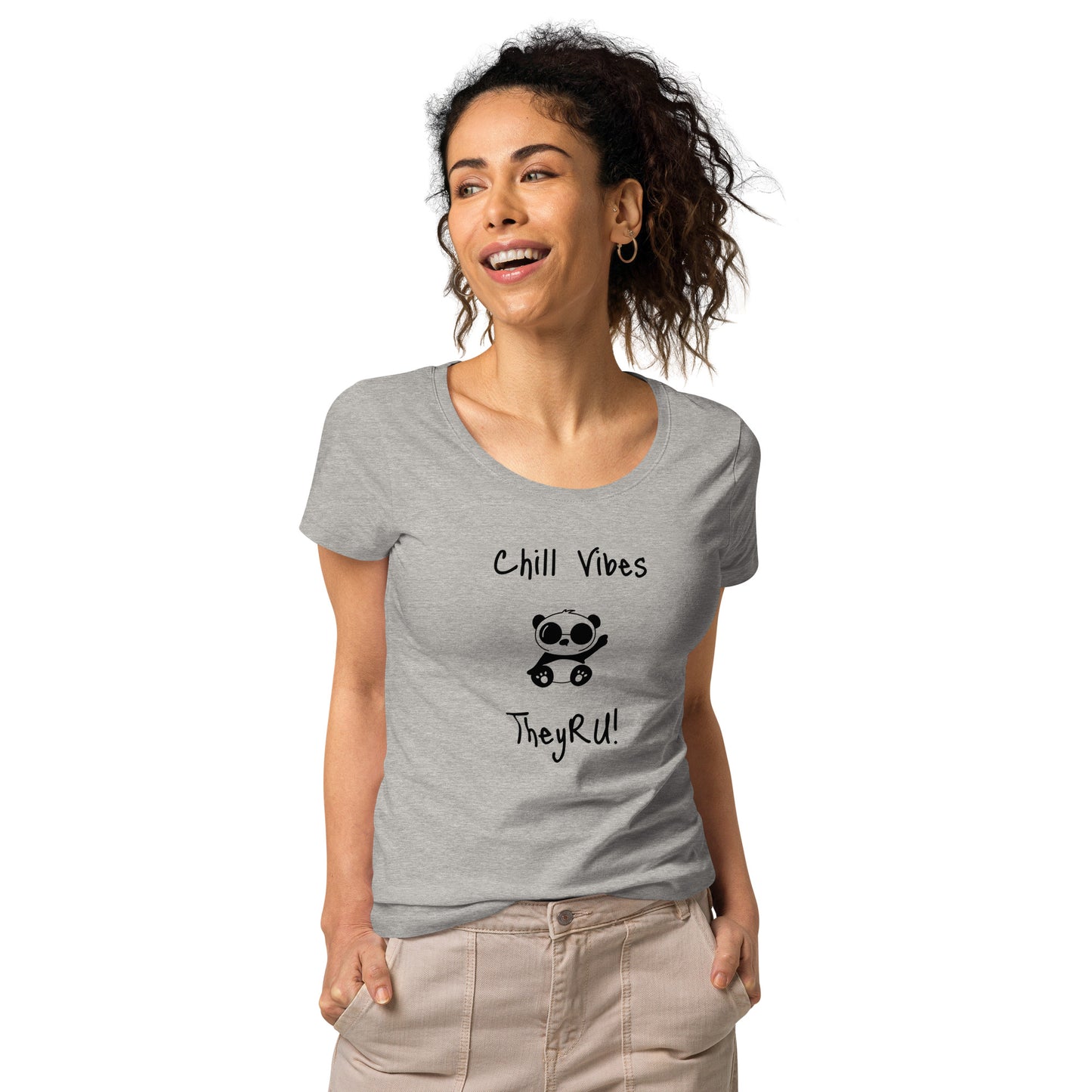 Chill Vibes Panda Graphic Women’s basic organic t-shirt