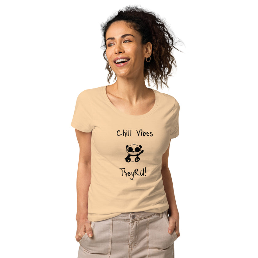 Chill Vibes Panda Graphic Women’s basic organic t-shirt