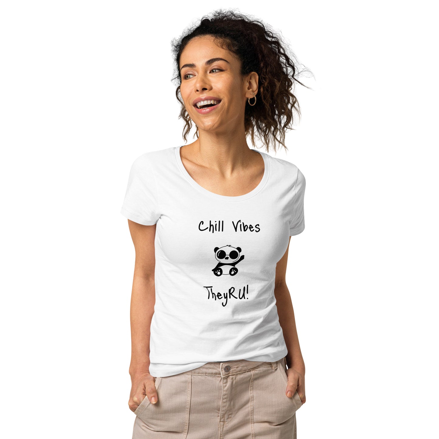 Chill Vibes Panda Graphic Women’s basic organic t-shirt