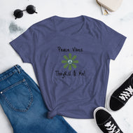 Peace Vibes Graphic Women's short sleeve t-shirt